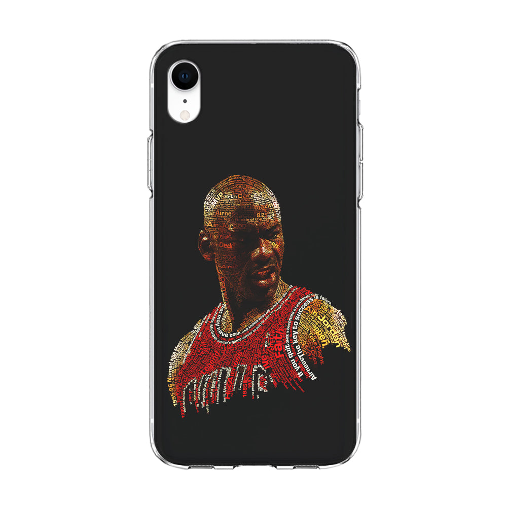 Jordan Typography Art iPhone XR Case-Phone Case-Clear Soft Case-Altracase