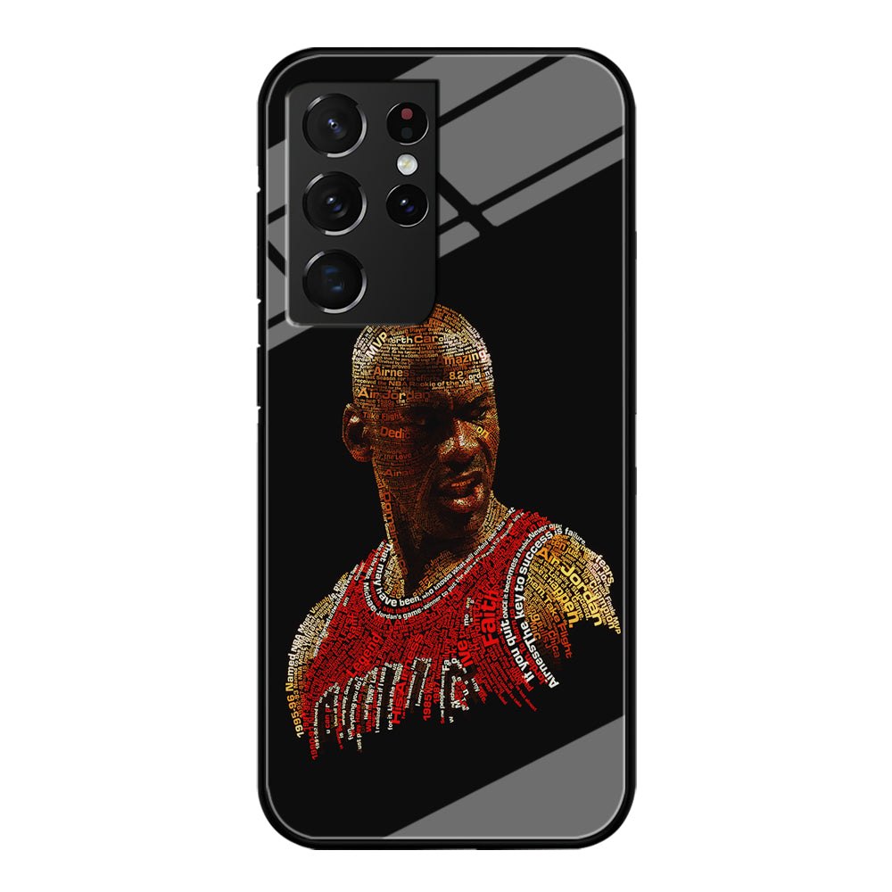 Jordan Typography Art Samsung Galaxy S21 Ultra Case-Phone Case-Tempered Glass Case-Altracase