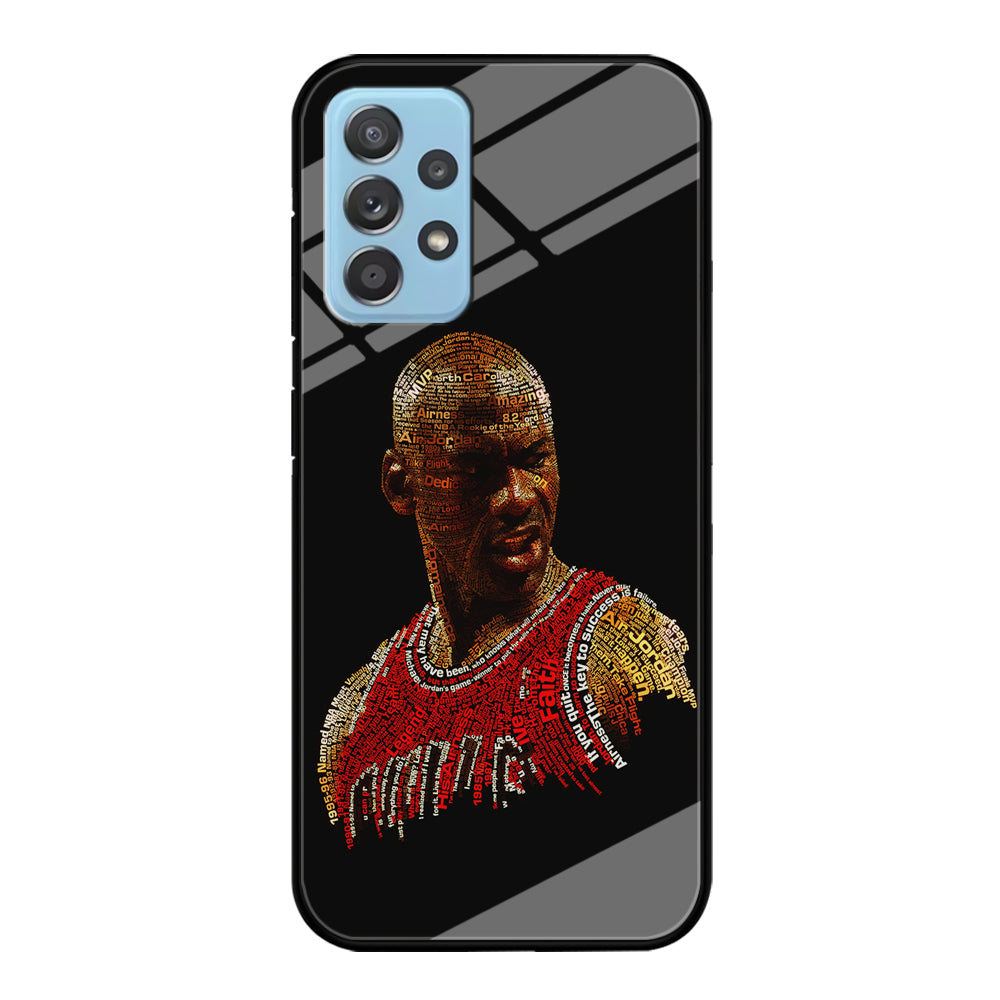 Jordan Typography Art Samsung Galaxy A52 Case-Phone Case-Tempered Glass Case-Altracase