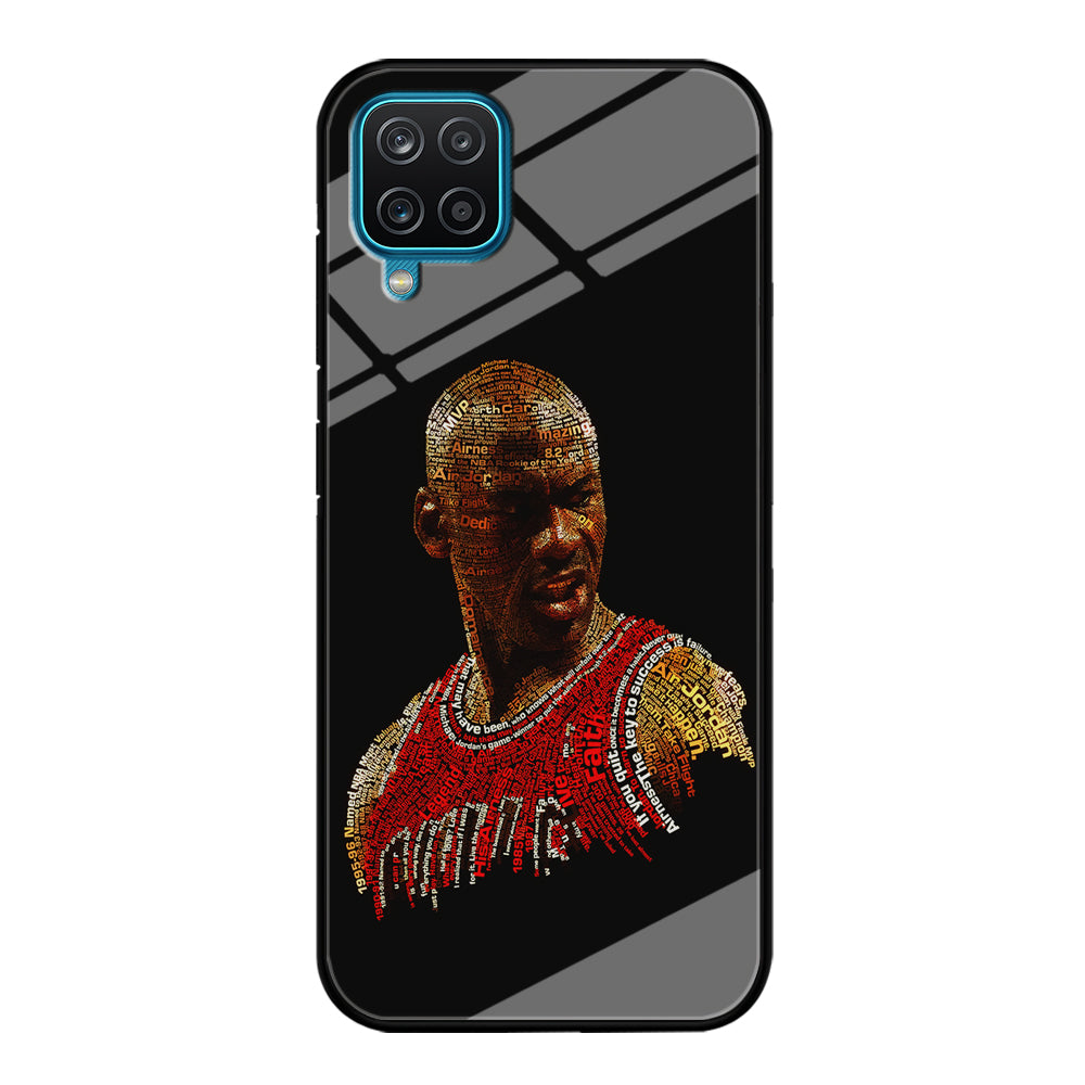 Jordan Typography Art Samsung Galaxy A12 Case-Phone Case-Tempered Glass Case-Altracase