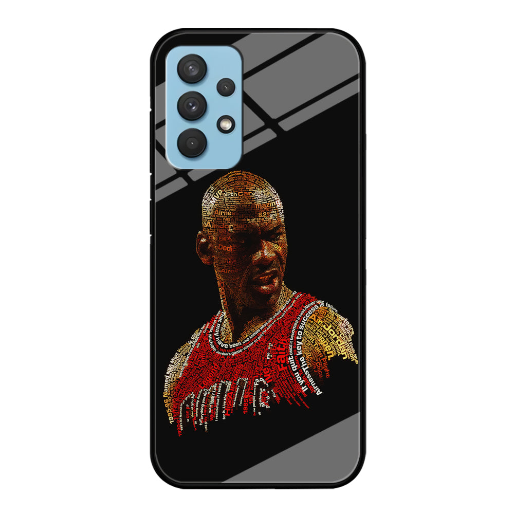 Jordan Typography Art Samsung Galaxy A32 Case-Phone Case-Tempered Glass Case-Altracase