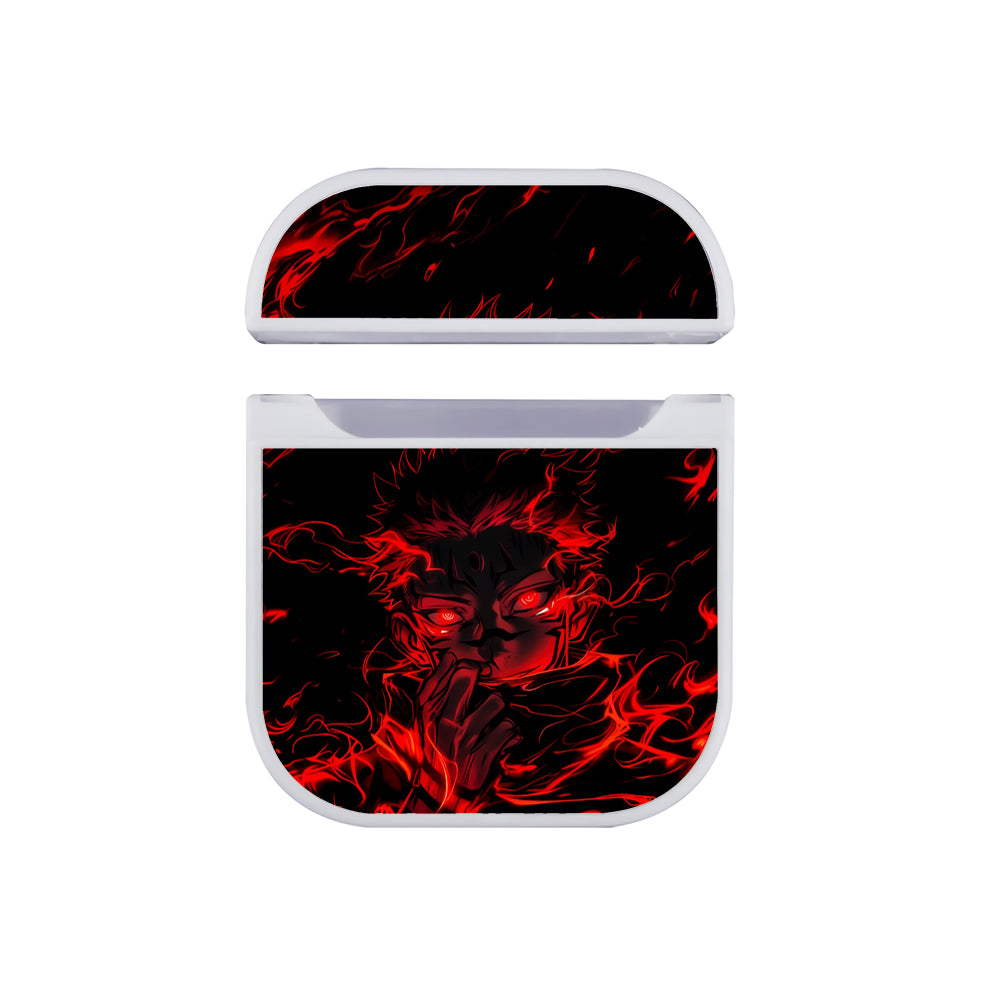 Jujutsu Kaisen Sukuna Red Apple AirPods Case-AirPod Case-White-Altracase