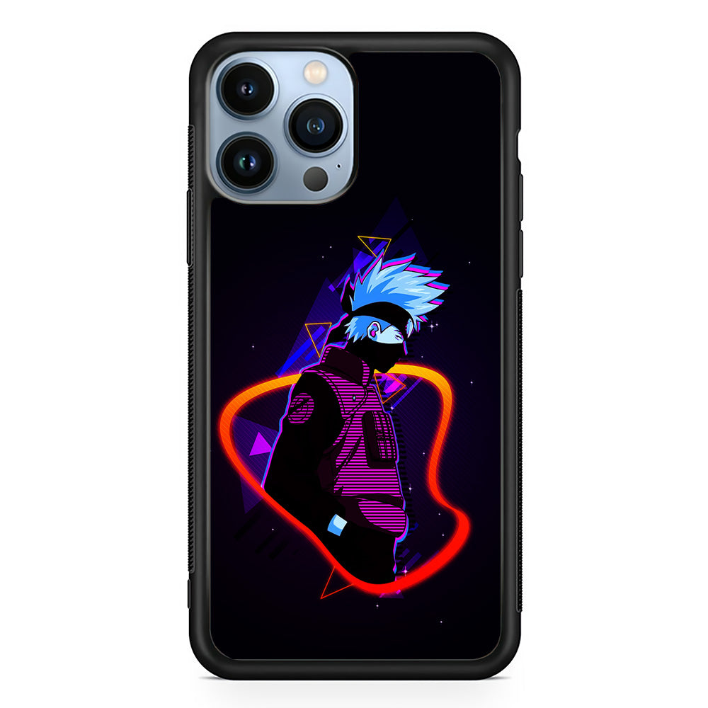 Kakashi Hatake Art iPhone 15 Pro Max Case-Phone Case-Rubber Black (2D Case)-Altracase