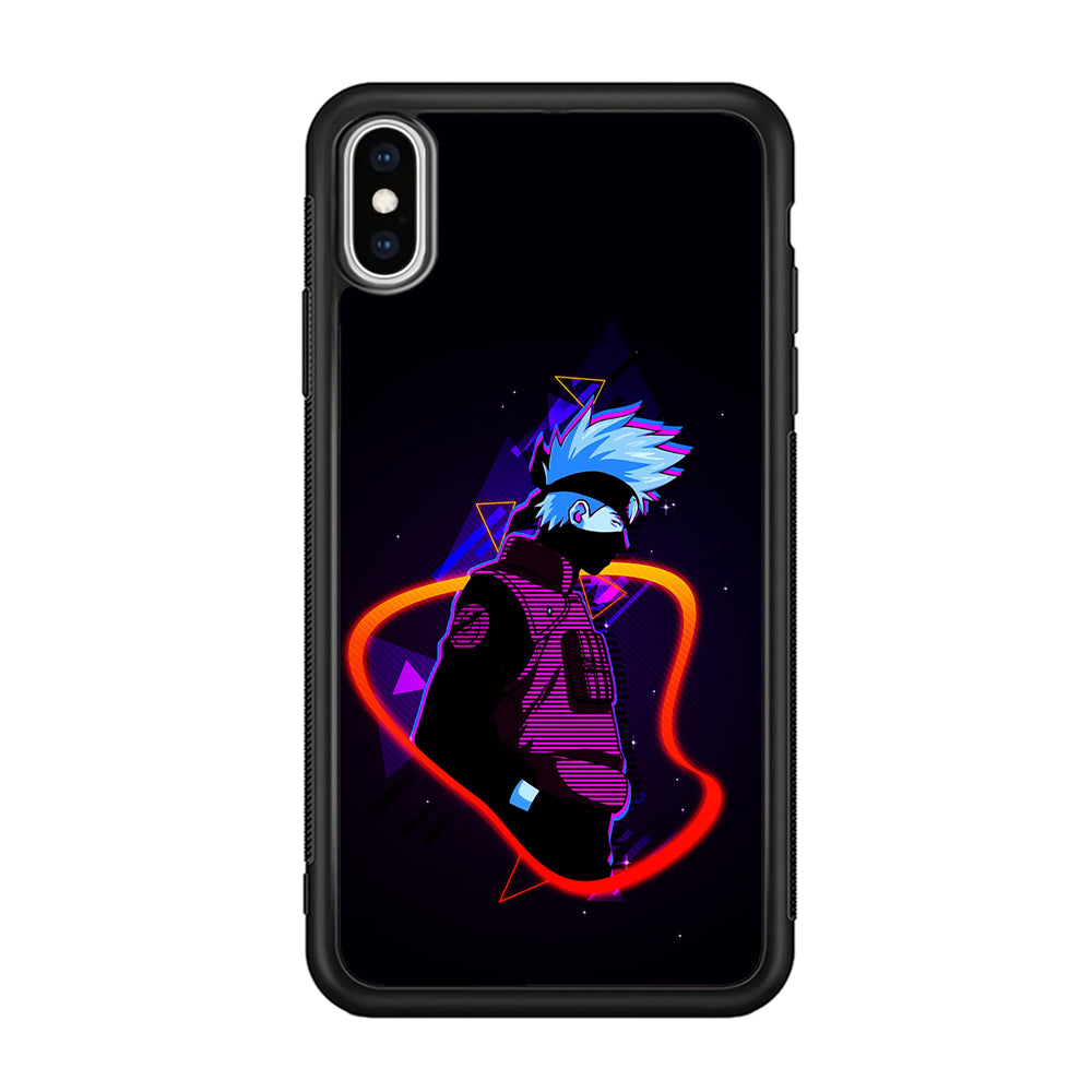 Kakashi Hatake Art iPhone Xs Case-Phone Case-Rubber Black (2D Case)-Altracase
