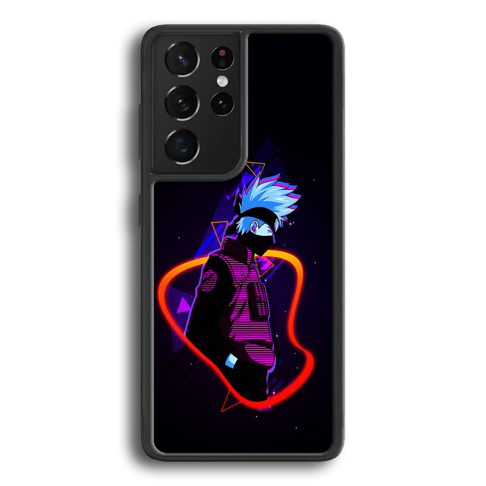 Kakashi Hatake Art Samsung Galaxy S21 Ultra Case-Phone Case-Rubber Black (2D Case)-Altracase