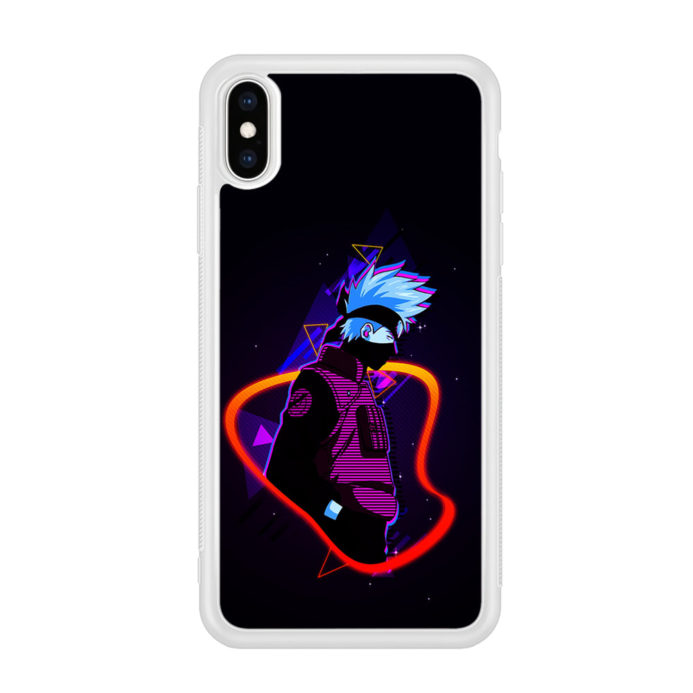 Kakashi Hatake Art iPhone Xs Case-Phone Case-Rubber White (2D Case)-Altracase