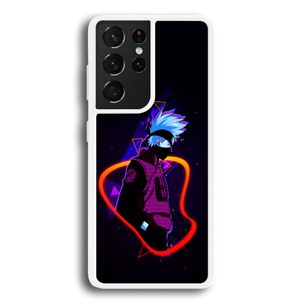Kakashi Hatake Art Samsung Galaxy S21 Ultra Case-Phone Case-Rubber White (2D Case)-Altracase