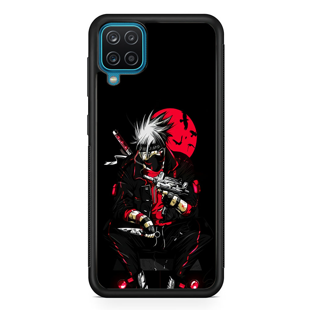 Kakashi Hatake Mafia Style Samsung Galaxy A12 Case-Phone Case-Rubber Black (2D Case)-Altracase