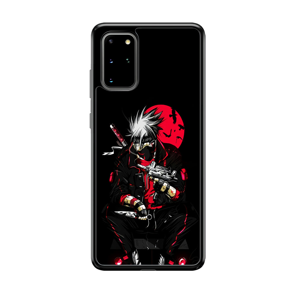 Kakashi Hatake Mafia Style Samsung Galaxy S20 Plus Case-Phone Case-Rubber Black (2D Case)-Altracase