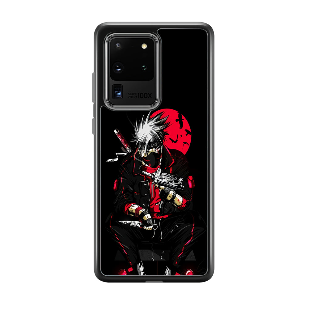 Kakashi Hatake Mafia Style Samsung Galaxy S20 Ultra Case-Phone Case-Rubber Black (2D Case)-Altracase