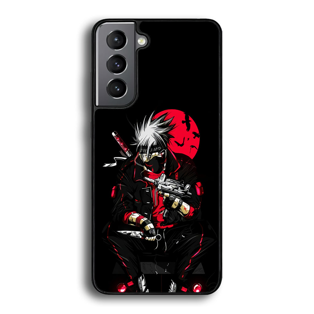 Kakashi Hatake Mafia Style Samsung Galaxy S21 Plus Case-Phone Case-Rubber Black (2D Case)-Altracase