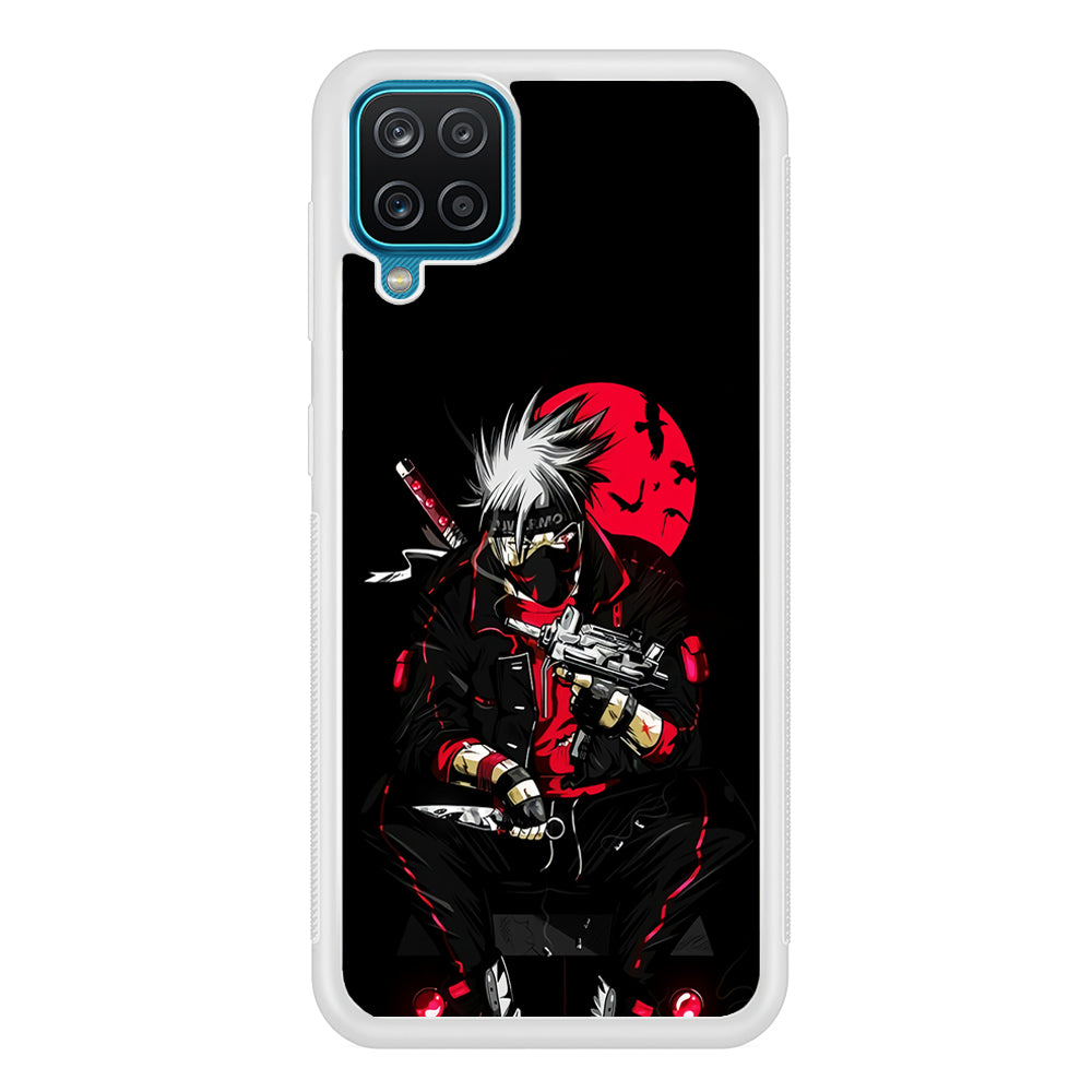 Kakashi Hatake Mafia Style Samsung Galaxy A12 Case-Phone Case-Rubber White (2D Case)-Altracase