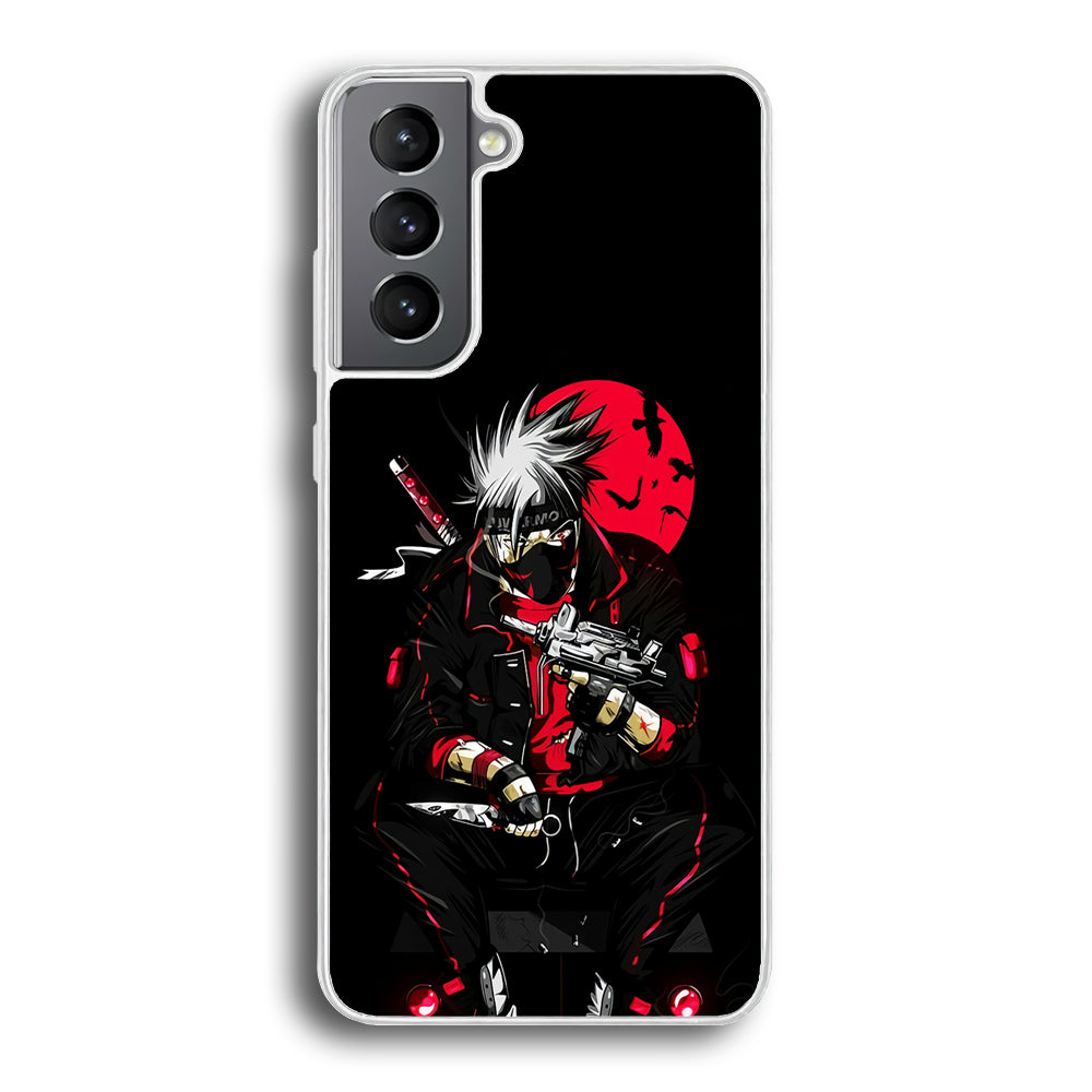 Kakashi Hatake Mafia Style Samsung Galaxy S21 Plus Case-Phone Case-Rubber White (2D Case)-Altracase