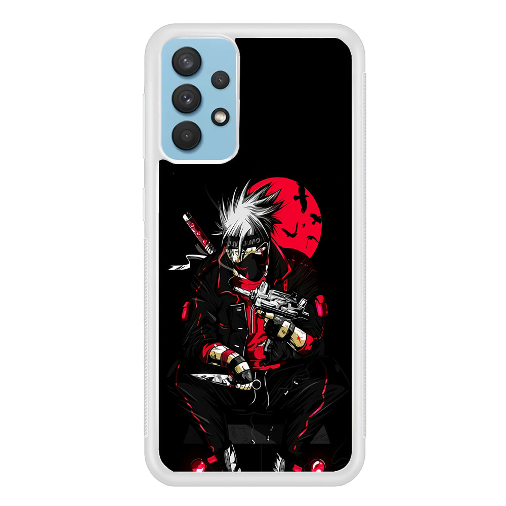Kakashi Hatake Mafia Style Samsung Galaxy A32 Case-Phone Case-Rubber White (2D Case)-Altracase