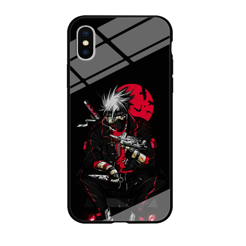 Kakashi Hatake Mafia Style iPhone Xs Case-Phone Case-Tempered Glass Case-Altracase