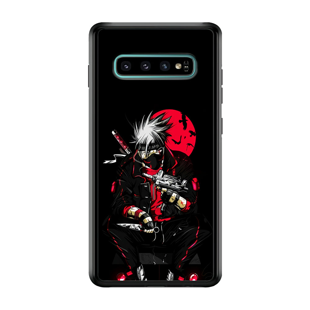 Kakashi Hatake Mafia Style Samsung Galaxy S10 Plus Case-Phone Case-Rubber Black (2D Case)-Altracase