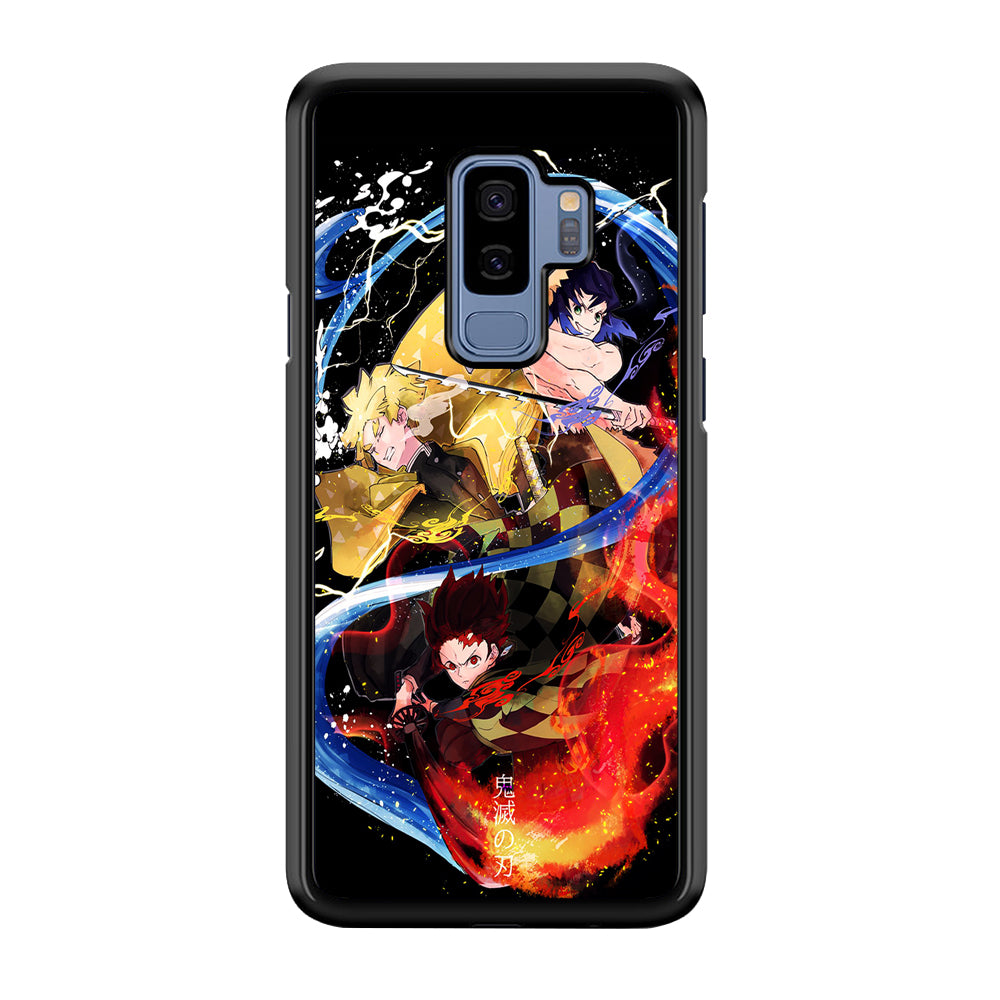 Kimetsu no Yaiba Demon Slayer Samsung Galaxy S9 Plus Case-Phone Case-Rubber Black (2D Case)-Altracase