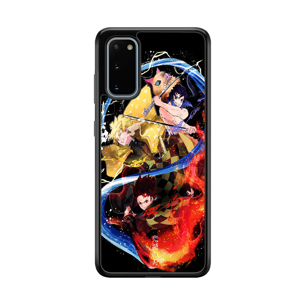 Kimetsu no Yaiba Demon Slayer Samsung Galaxy S20 Case-Phone Case-Rubber Black (2D Case)-Altracase