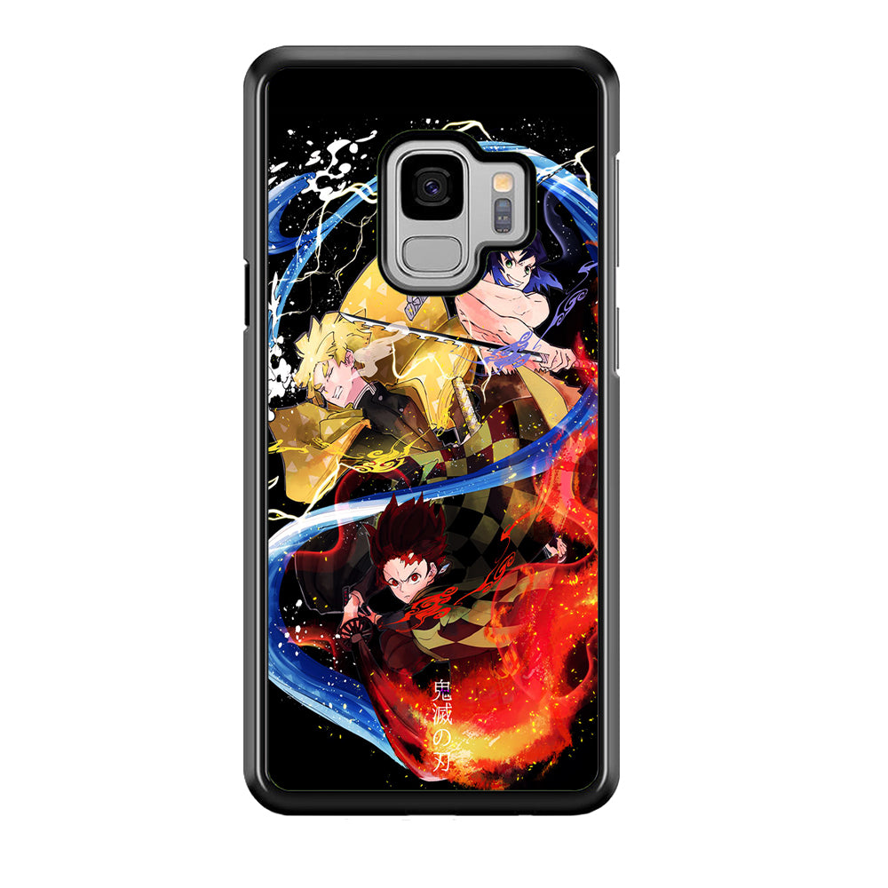 Kimetsu no Yaiba Demon Slayer Samsung Galaxy S9 Case-Phone Case-Rubber Black (2D Case)-Altracase