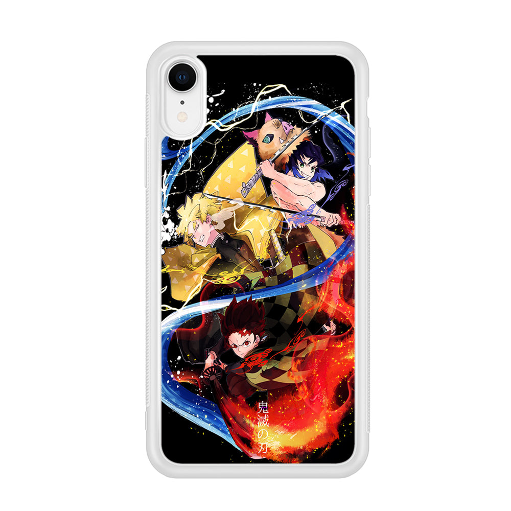 Kimetsu no Yaiba Demon Slayer iPhone XR Case-Phone Case-Rubber White (2D Case)-Altracase
