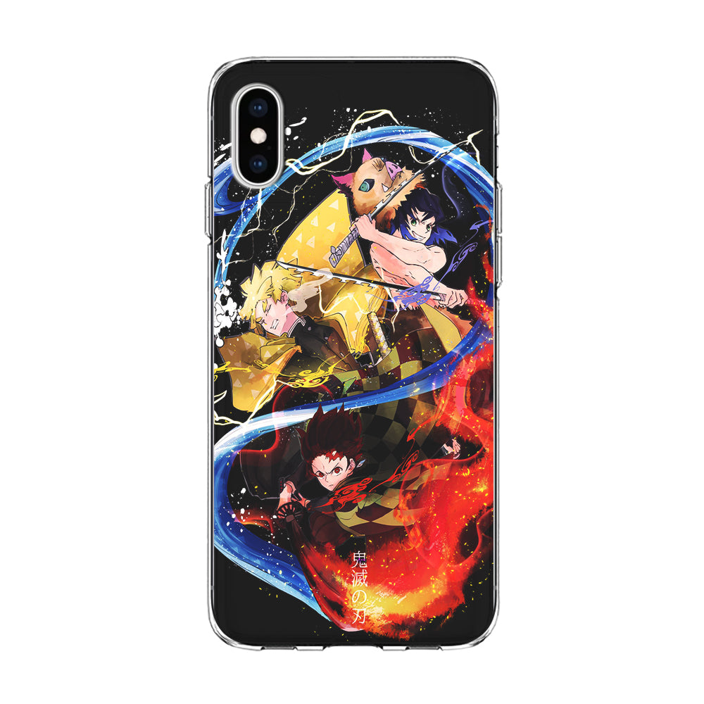 Kimetsu no Yaiba Demon Slayer iPhone X Case-Phone Case-Clear Soft Case-Altracase
