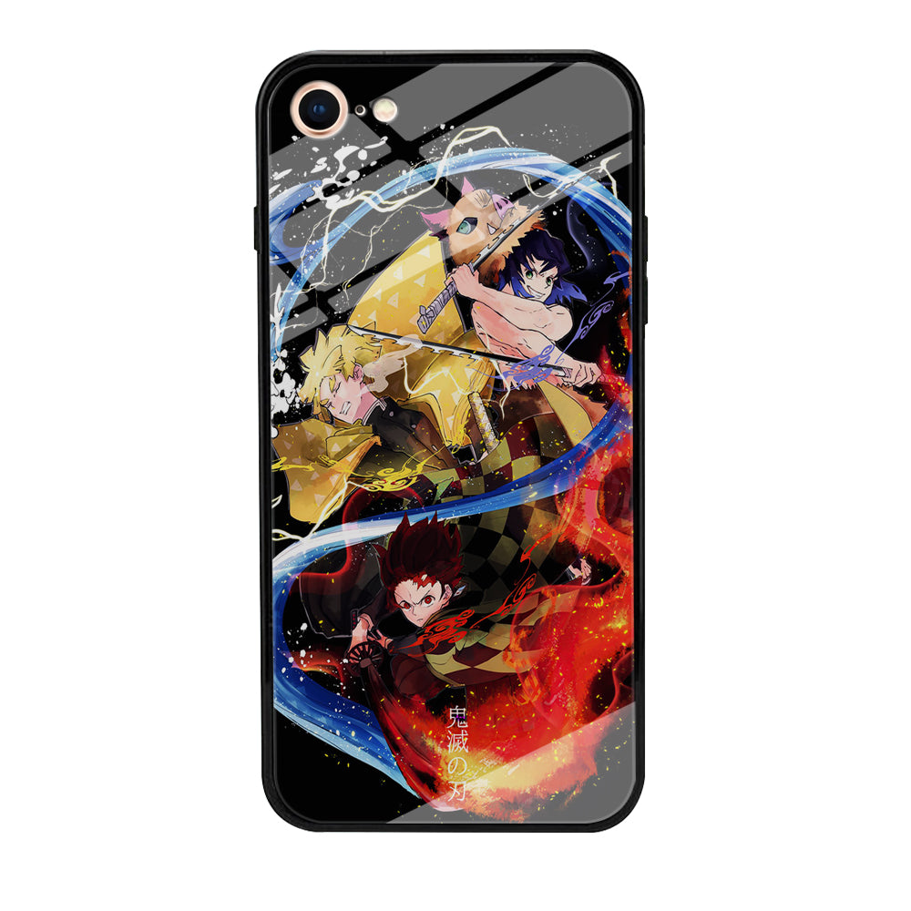 Kimetsu no Yaiba Demon Slayer iPhone SE 3 2022 Case-Phone Case-Tempered Glass Case-Altracase