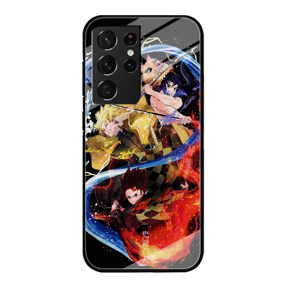 Kimetsu no Yaiba Demon Slayer Samsung Galaxy S21 Ultra Case-Phone Case-Tempered Glass Case-Altracase