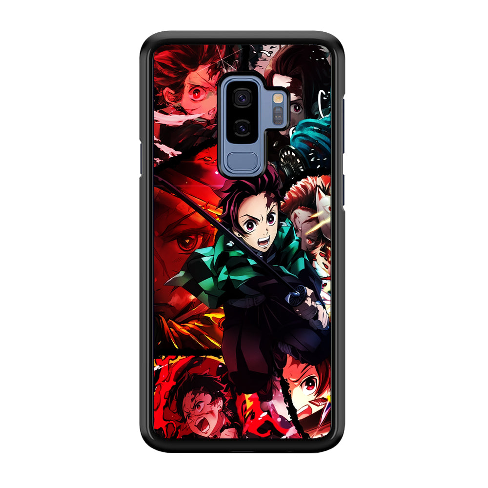 Kimetsu no Yaiba Tanjiro Aesthetic Samsung Galaxy S9 Plus Case-Phone Case-Rubber Black (2D Case)-Altracase