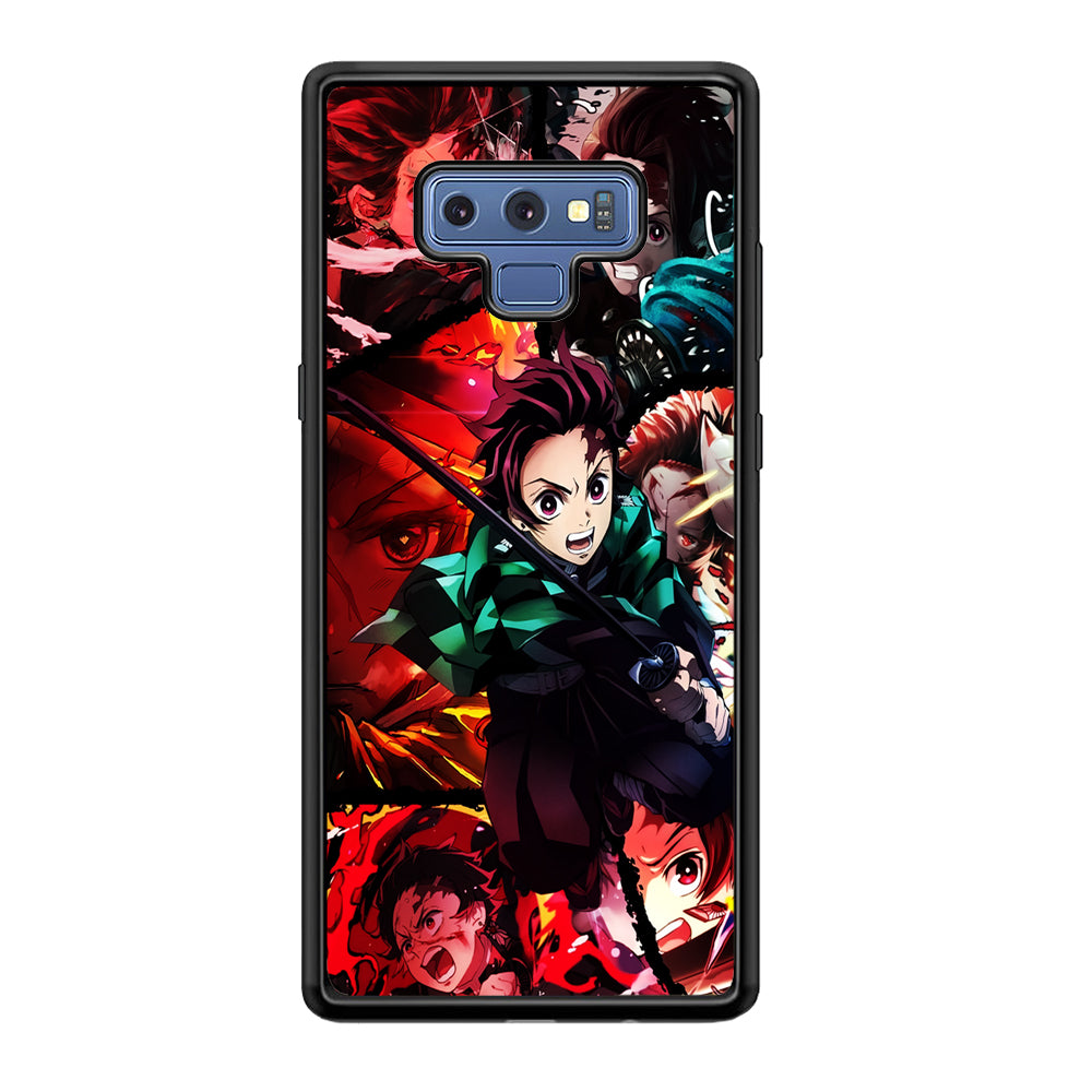Kimetsu no Yaiba Tanjiro Aesthetic Samsung Galaxy Note 9 Case-Phone Case-Rubber Black (2D Case)-Altracase