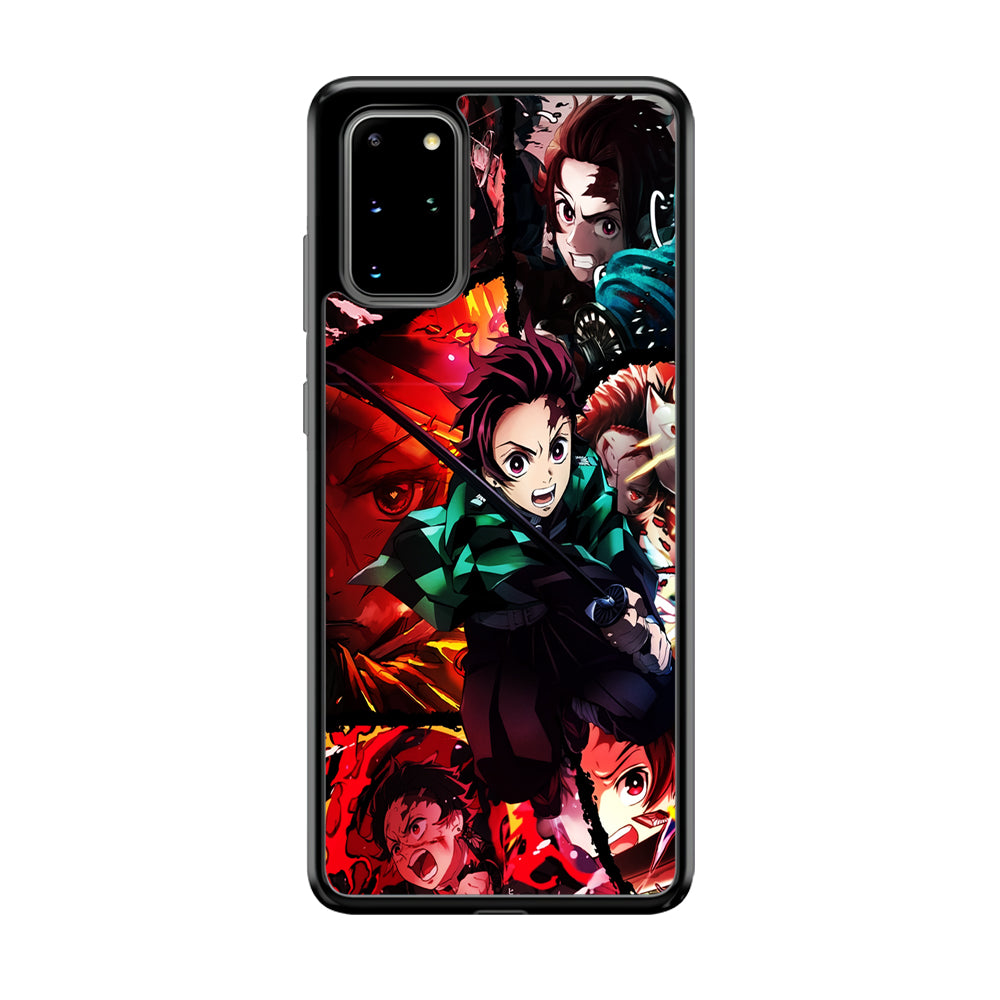 Kimetsu no Yaiba Tanjiro Aesthetic Samsung Galaxy S20 Plus Case-Phone Case-Rubber Black (2D Case)-Altracase