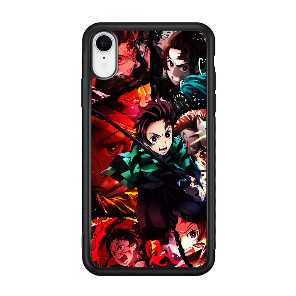 Kimetsu no Yaiba Tanjiro Aesthetic iPhone XR Case-Phone Case-Rubber Black (2D Case)-Altracase