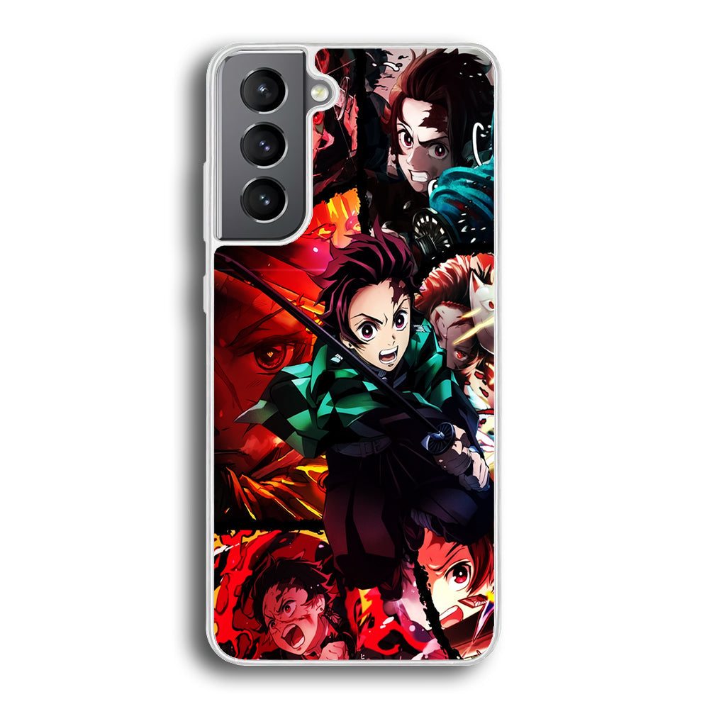 Kimetsu no Yaiba Tanjiro Aesthetic Samsung Galaxy S22 Case-Phone Case-Rubber White (2D Case)-Altracase