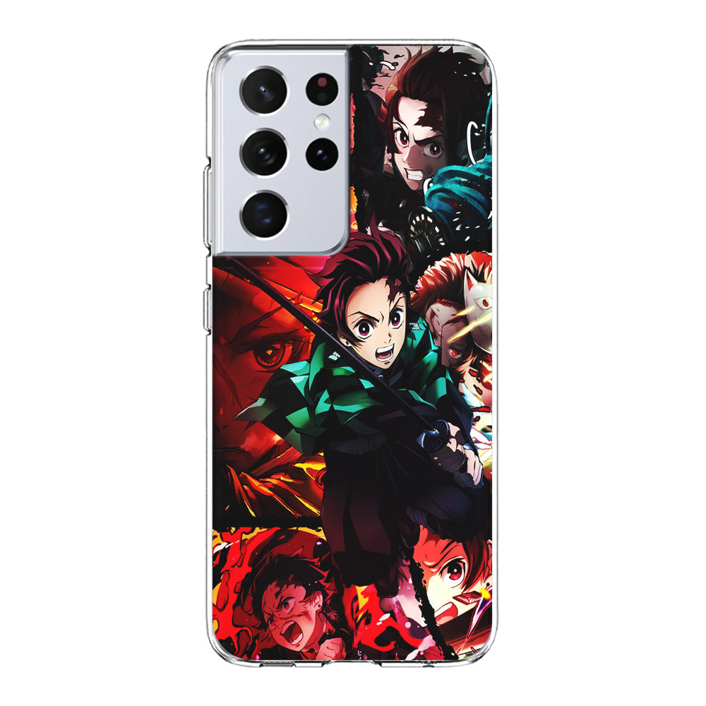 Kimetsu no Yaiba Tanjiro Aesthetic Samsung Galaxy S21 Ultra Case-Phone Case-Clear Soft Case-Altracase