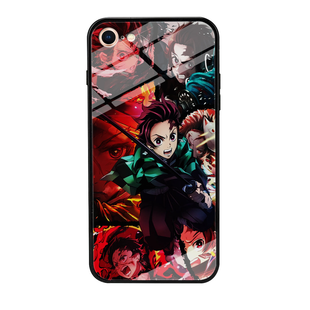 Kimetsu no Yaiba Tanjiro Aesthetic iPhone SE 3 2022 Case-Phone Case-Tempered Glass Case-Altracase