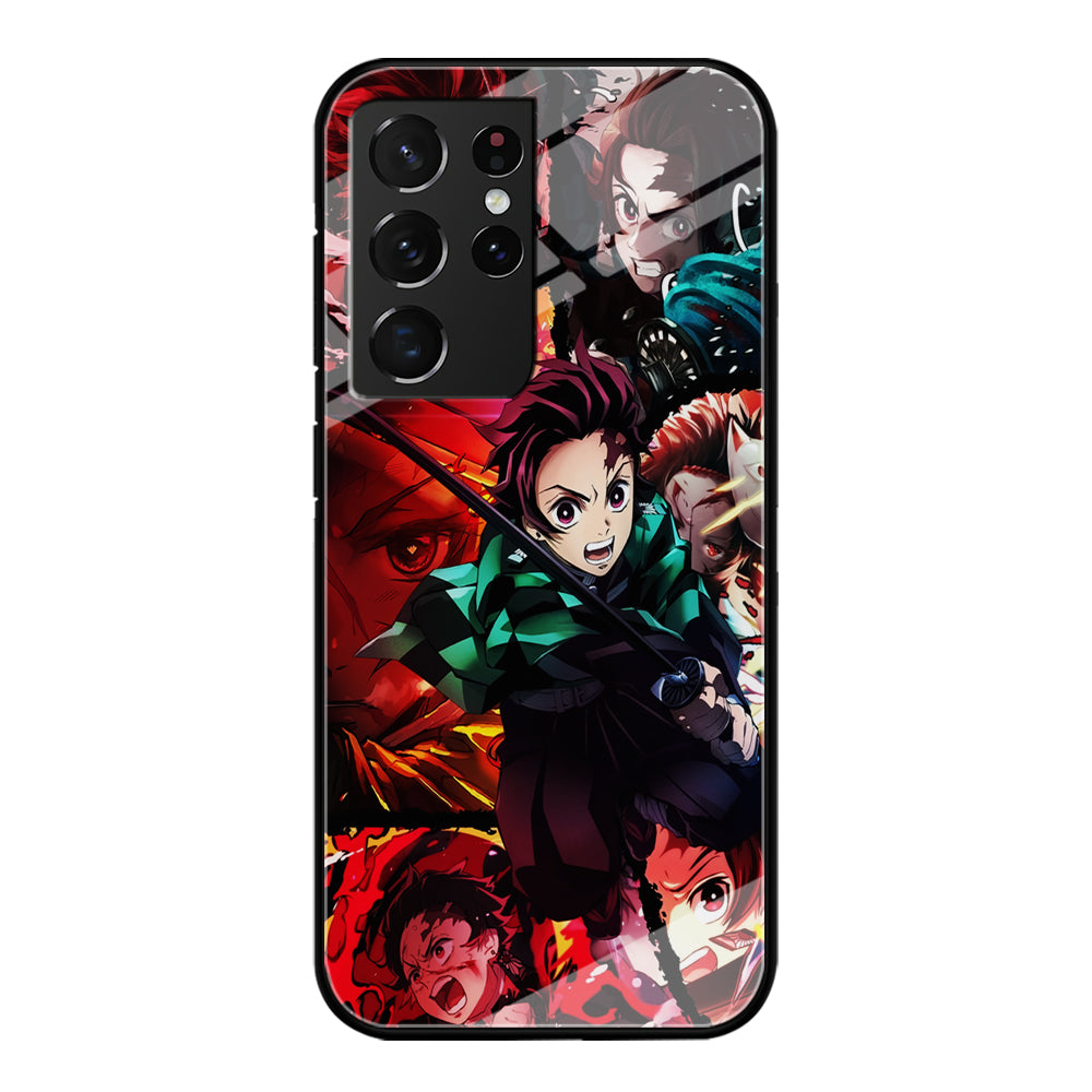Kimetsu no Yaiba Tanjiro Aesthetic Samsung Galaxy S21 Ultra Case-Phone Case-Tempered Glass Case-Altracase
