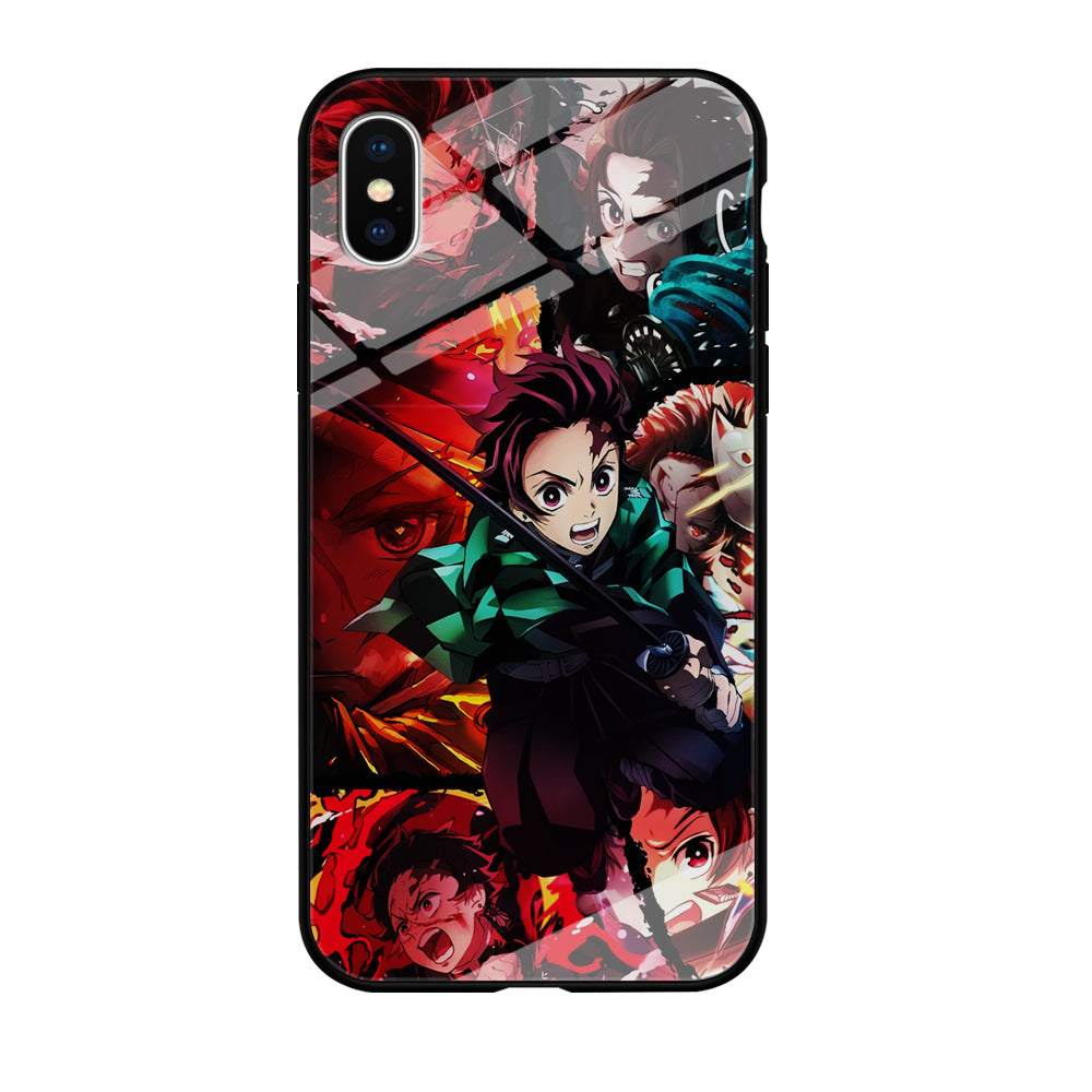 Kimetsu no Yaiba Tanjiro Aesthetic iPhone X Case-Phone Case-Tempered Glass Case-Altracase