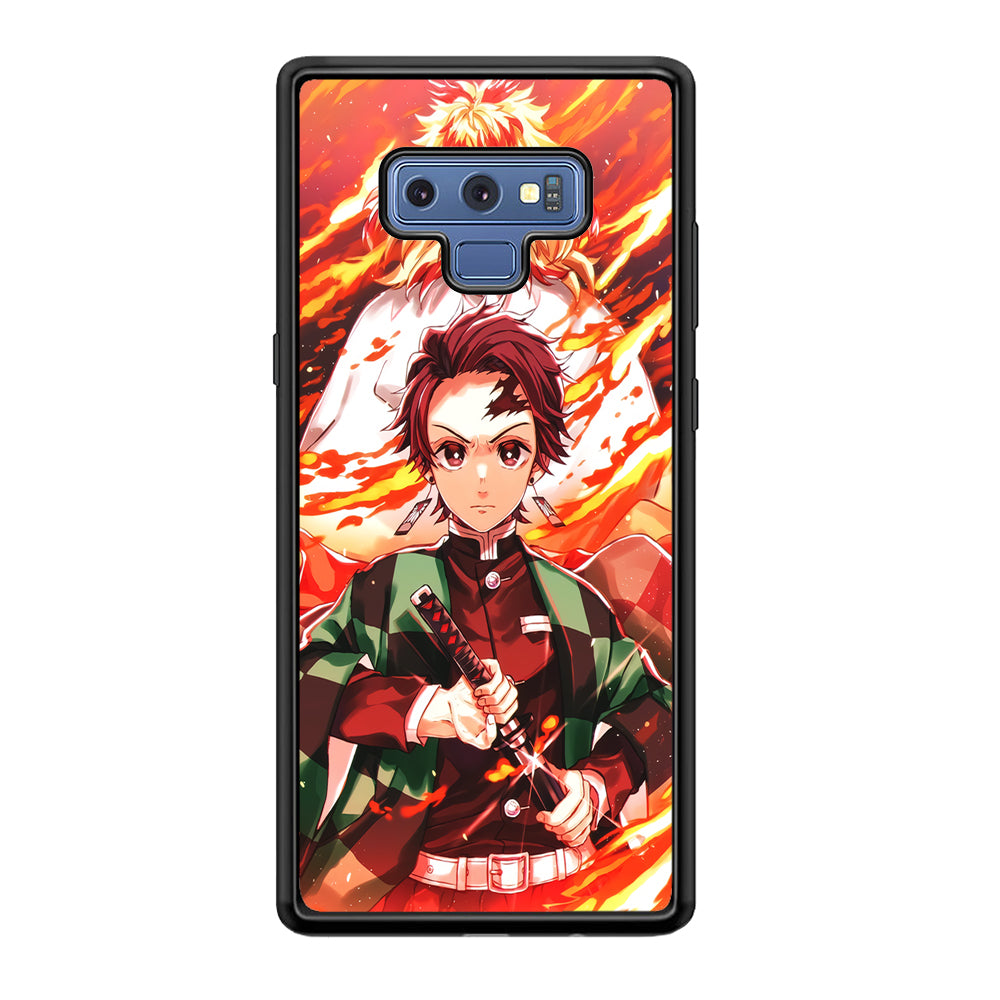 Kimetsu no Yaiba Tanjiro Kamado Samsung Galaxy Note 9 Case-Phone Case-Rubber Black (2D Case)-Altracase