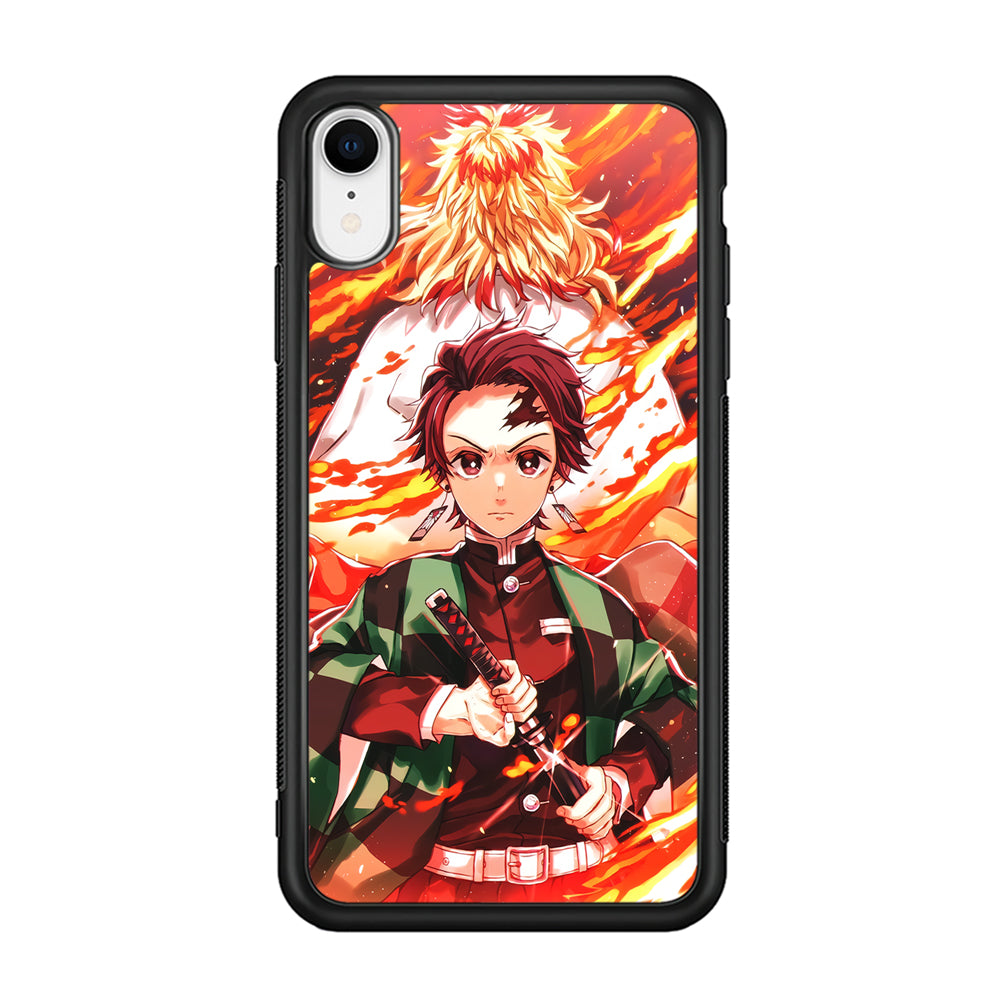 Kimetsu no Yaiba Tanjiro Kamado iPhone XR Case-Phone Case-Rubber Black (2D Case)-Altracase