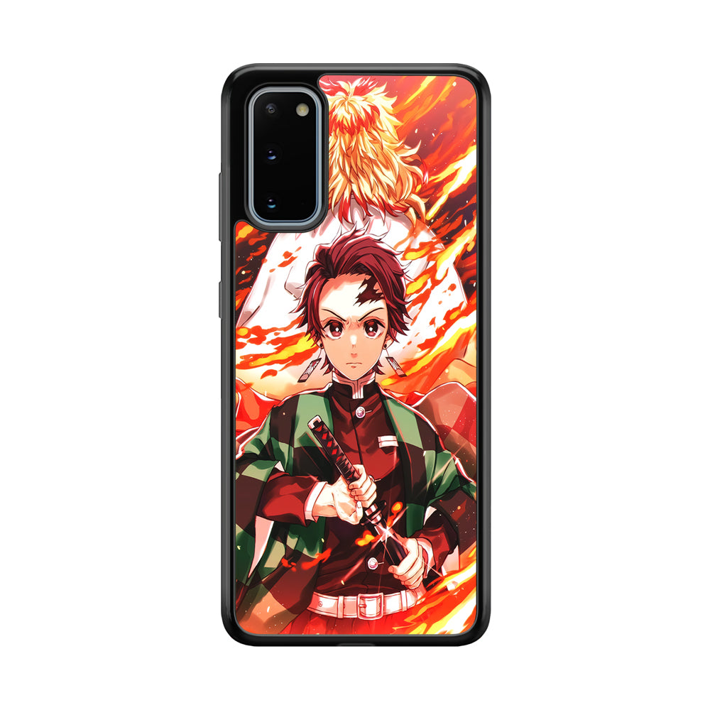 Kimetsu no Yaiba Tanjiro Kamado Samsung Galaxy S20 Case-Phone Case-Rubber Black (2D Case)-Altracase