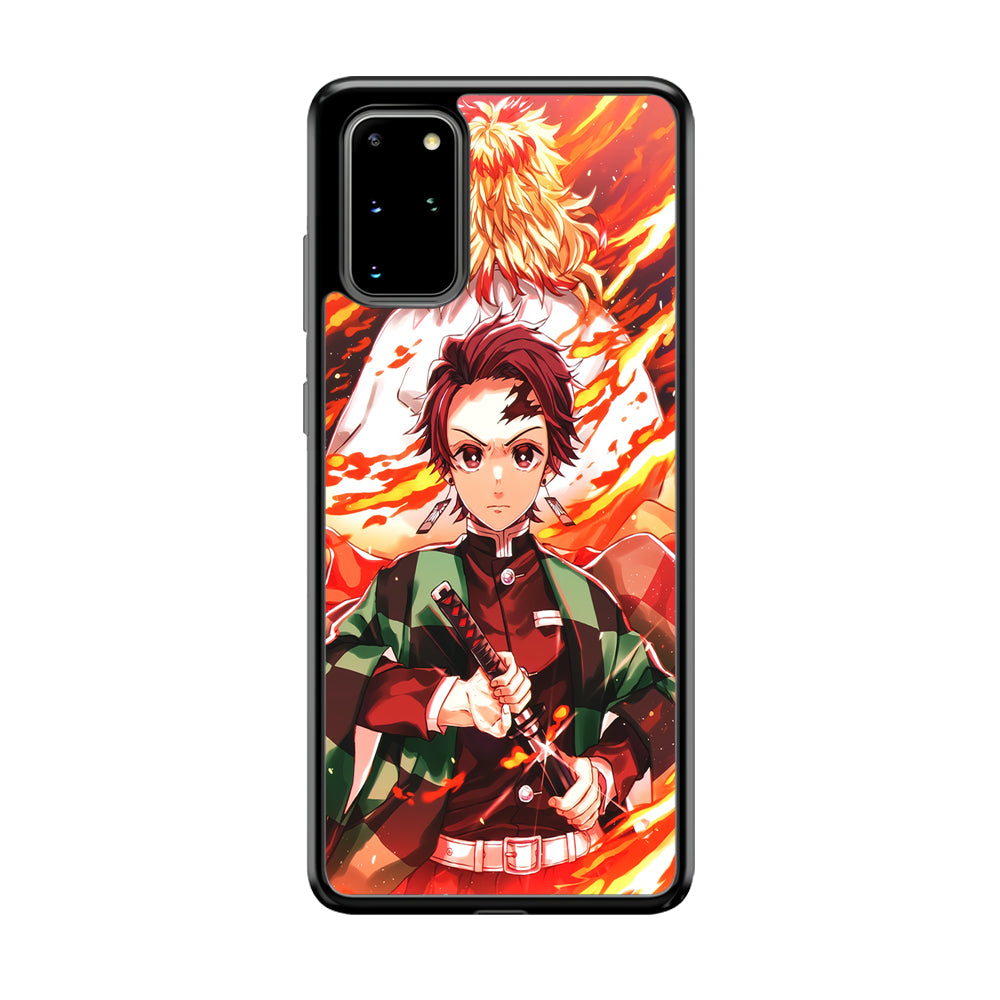 Kimetsu no Yaiba Tanjiro Kamado Samsung Galaxy S20 Plus Case-Phone Case-Rubber Black (2D Case)-Altracase