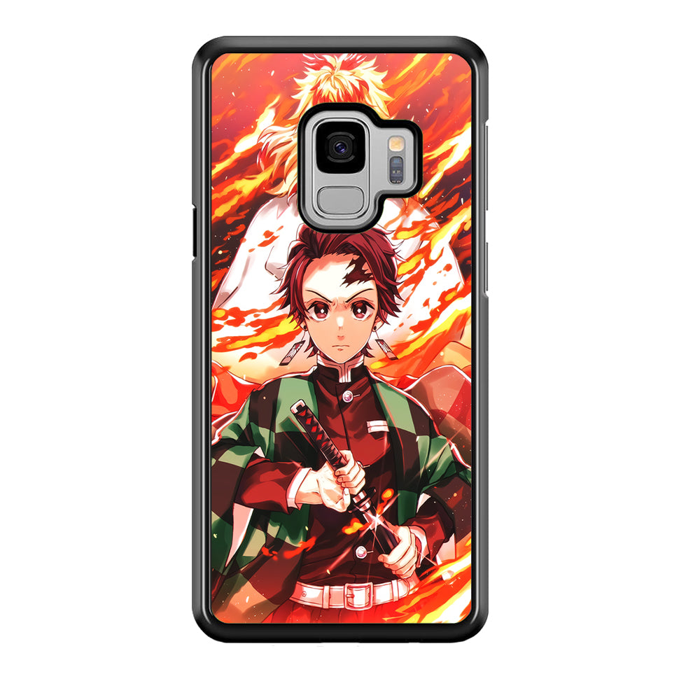 Kimetsu no Yaiba Tanjiro Kamado Samsung Galaxy S9 Case-Phone Case-Rubber Black (2D Case)-Altracase