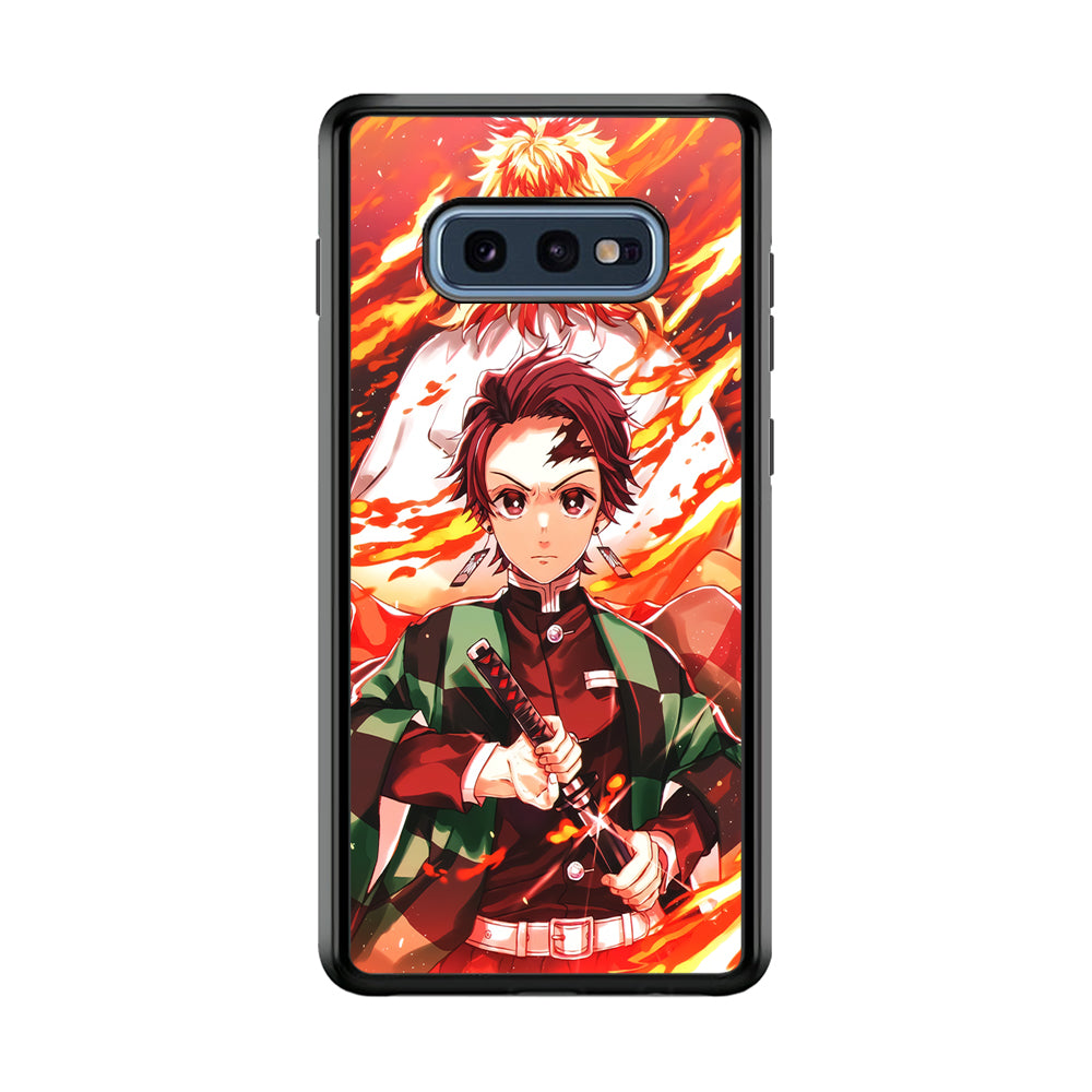 Kimetsu no Yaiba Tanjiro Kamado Samsung Galaxy S10E Case-Phone Case-Rubber Black (2D Case)-Altracase
