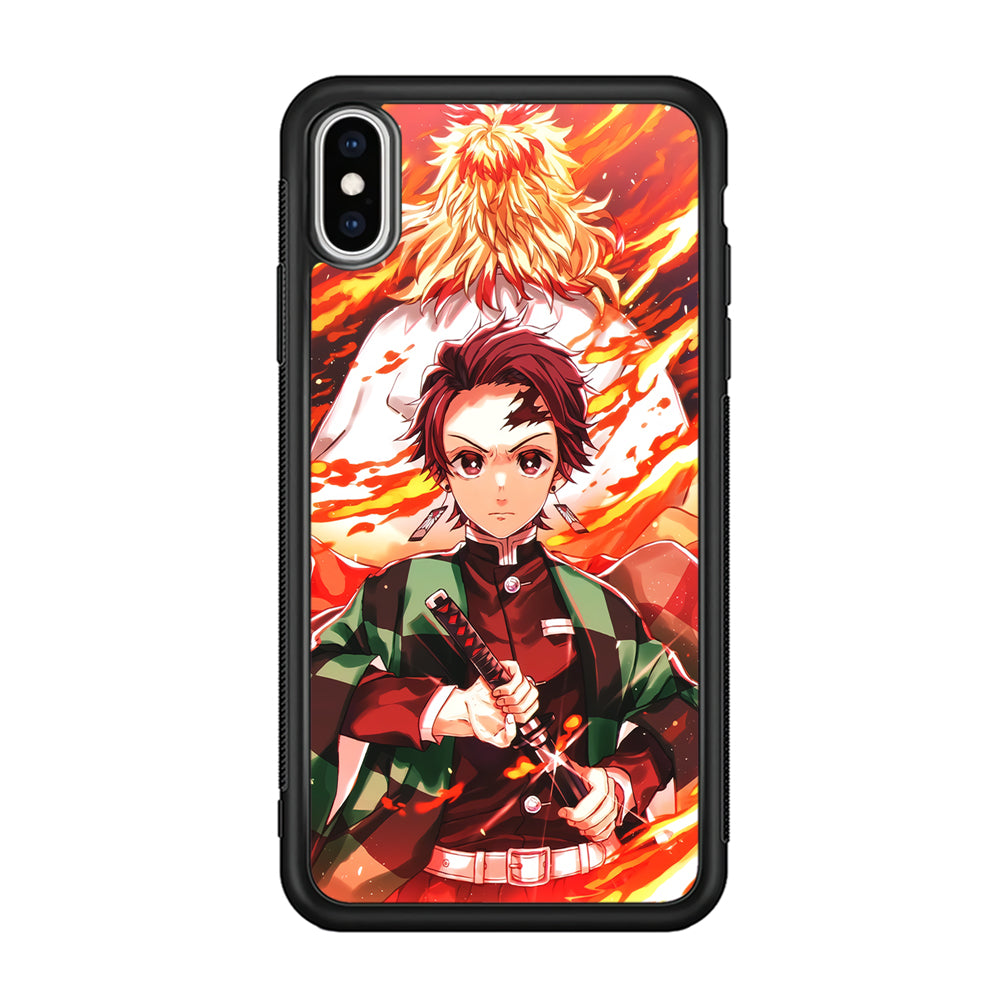 Kimetsu no Yaiba Tanjiro Kamado iPhone Xs Case-Phone Case-Rubber Black (2D Case)-Altracase