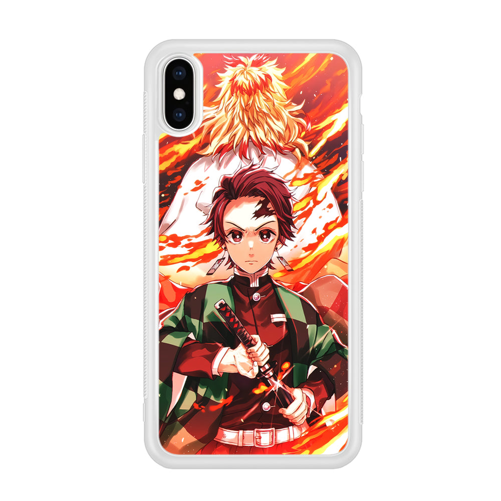 Kimetsu no Yaiba Tanjiro Kamado iPhone Xs Case-Phone Case-Rubber White (2D Case)-Altracase