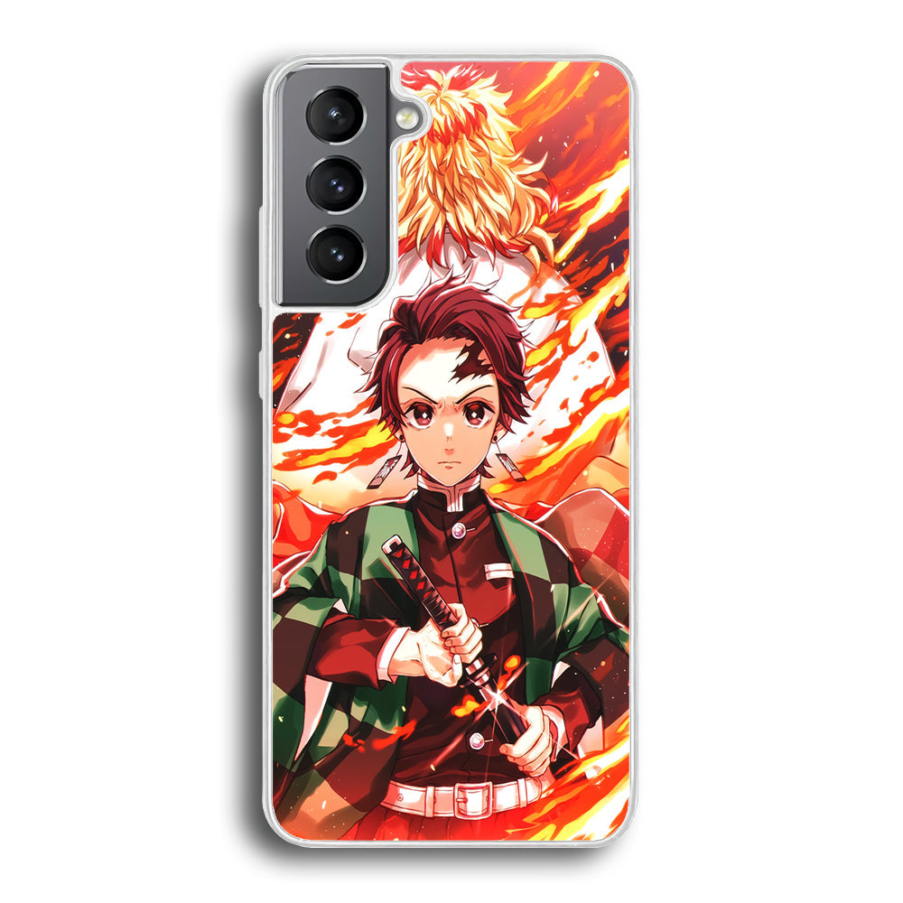Kimetsu no Yaiba Tanjiro Kamado Samsung Galaxy S22 Case-Phone Case-Rubber White (2D Case)-Altracase