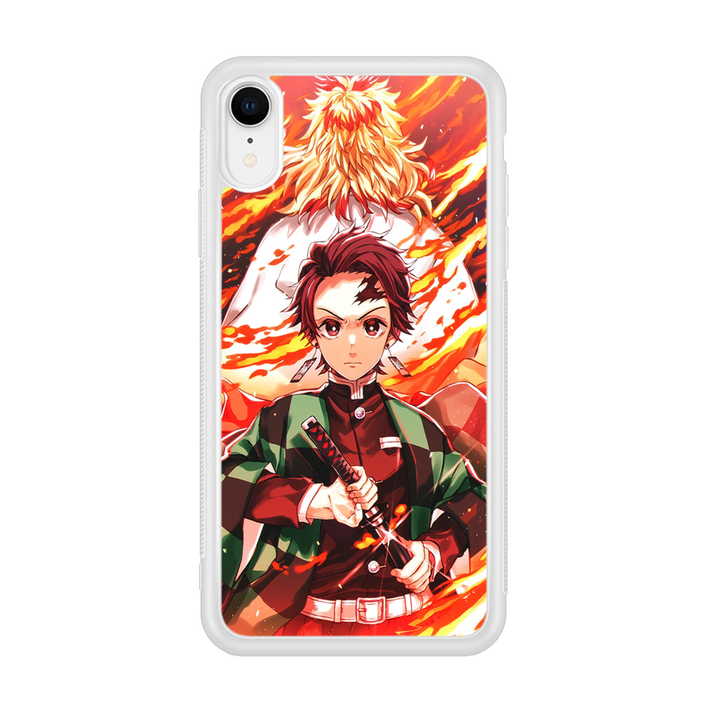 Kimetsu no Yaiba Tanjiro Kamado iPhone XR Case-Phone Case-Rubber White (2D Case)-Altracase