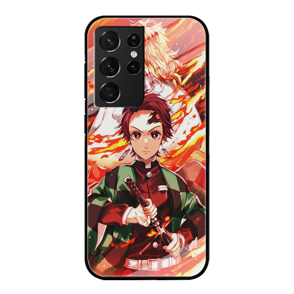 Kimetsu no Yaiba Tanjiro Kamado Samsung Galaxy S21 Ultra Case-Phone Case-Tempered Glass Case-Altracase