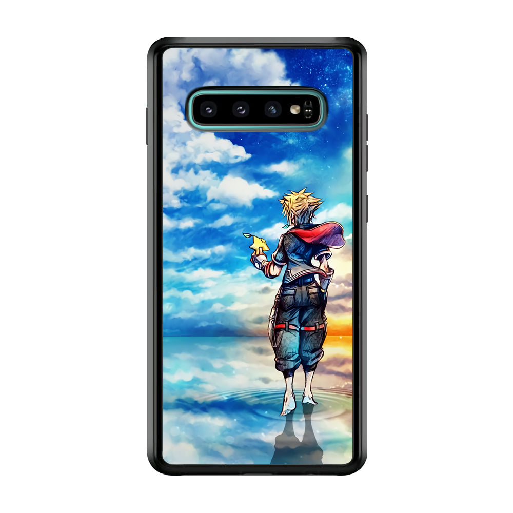 Kingdom Hearts Art Samsung Galaxy S10 Case-Phone Case-Rubber Black (2D Case)-Altracase