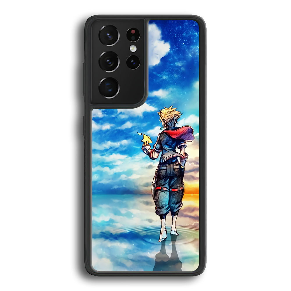 Kingdom Hearts Art Samsung Galaxy S21 Ultra Case-Phone Case-Rubber Black (2D Case)-Altracase