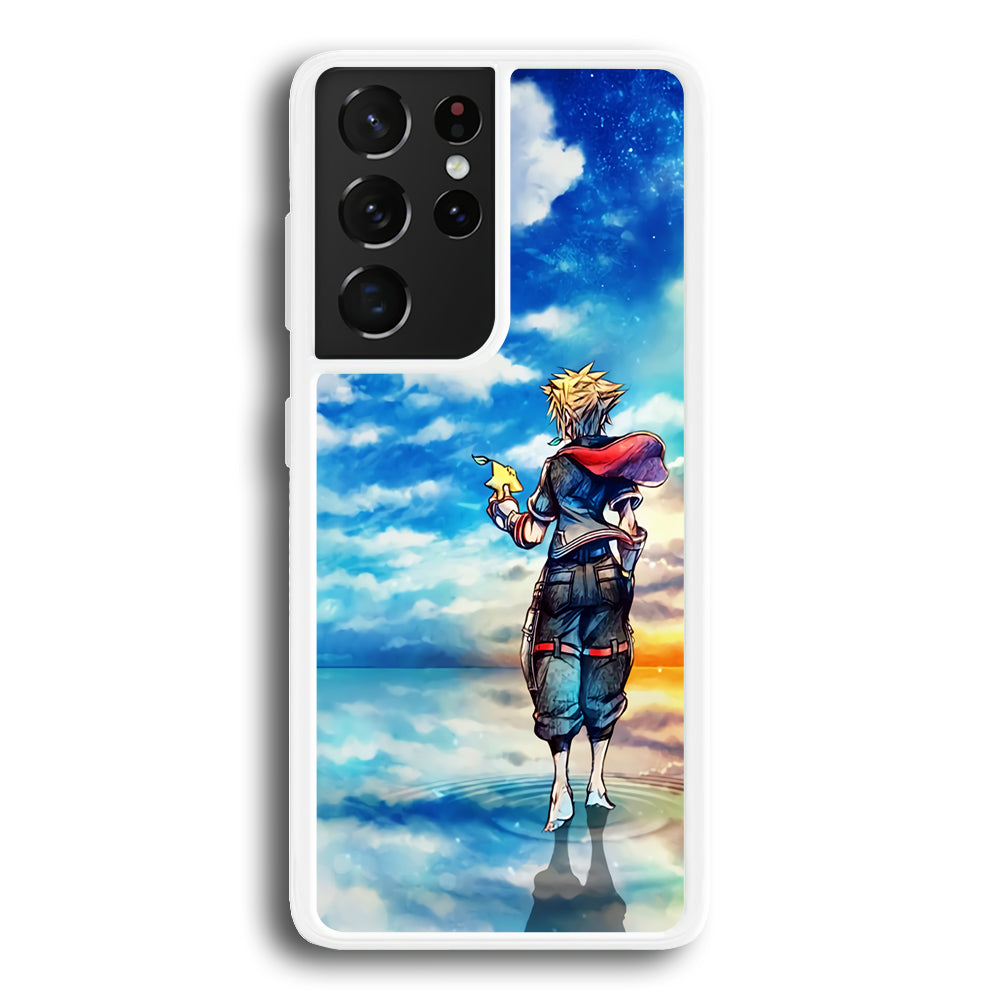 Kingdom Hearts Art Samsung Galaxy S21 Ultra Case-Phone Case-Rubber White (2D Case)-Altracase